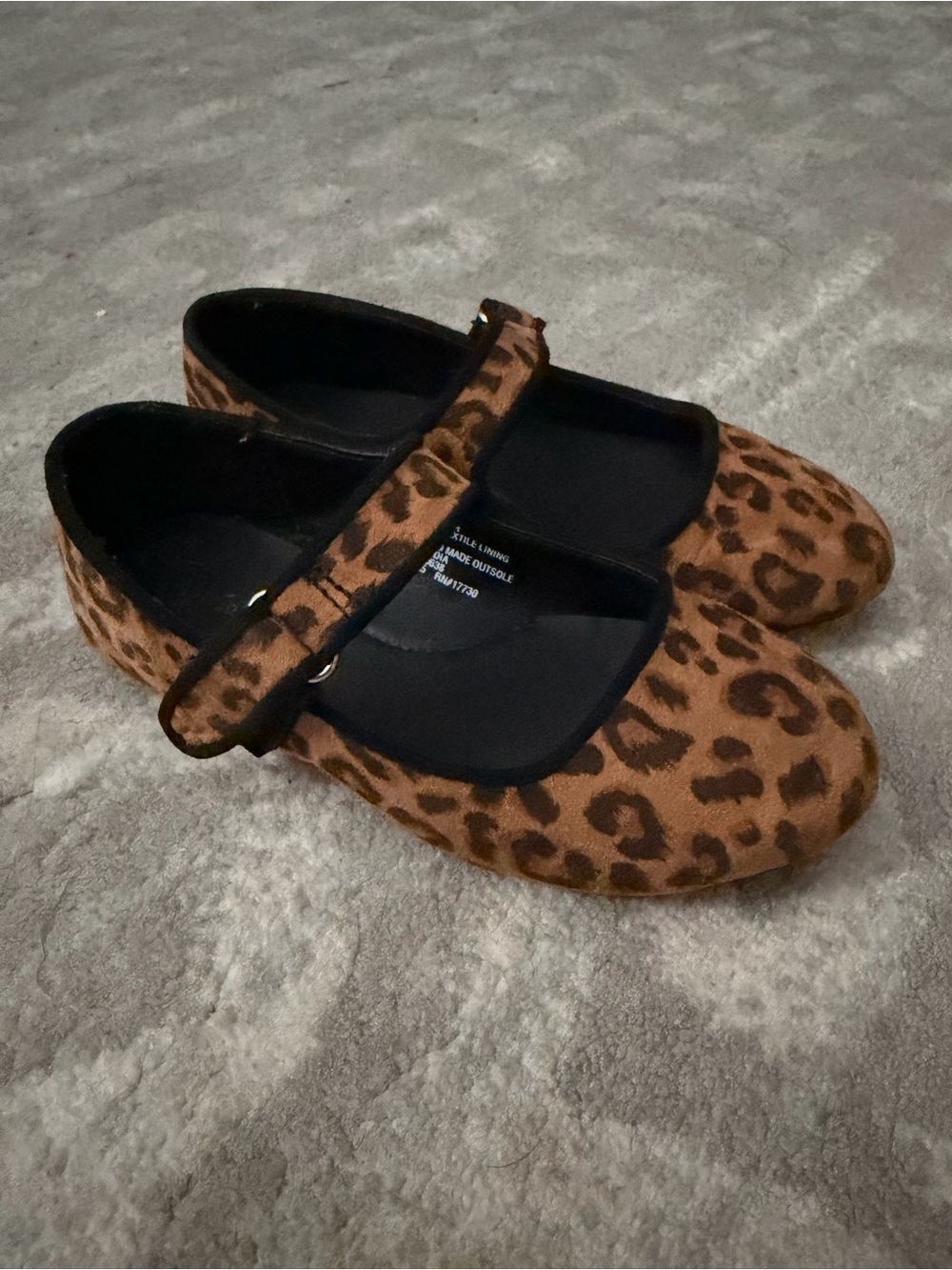 Girls Old Navy Leopard Print Mary Jane Flats - Brown